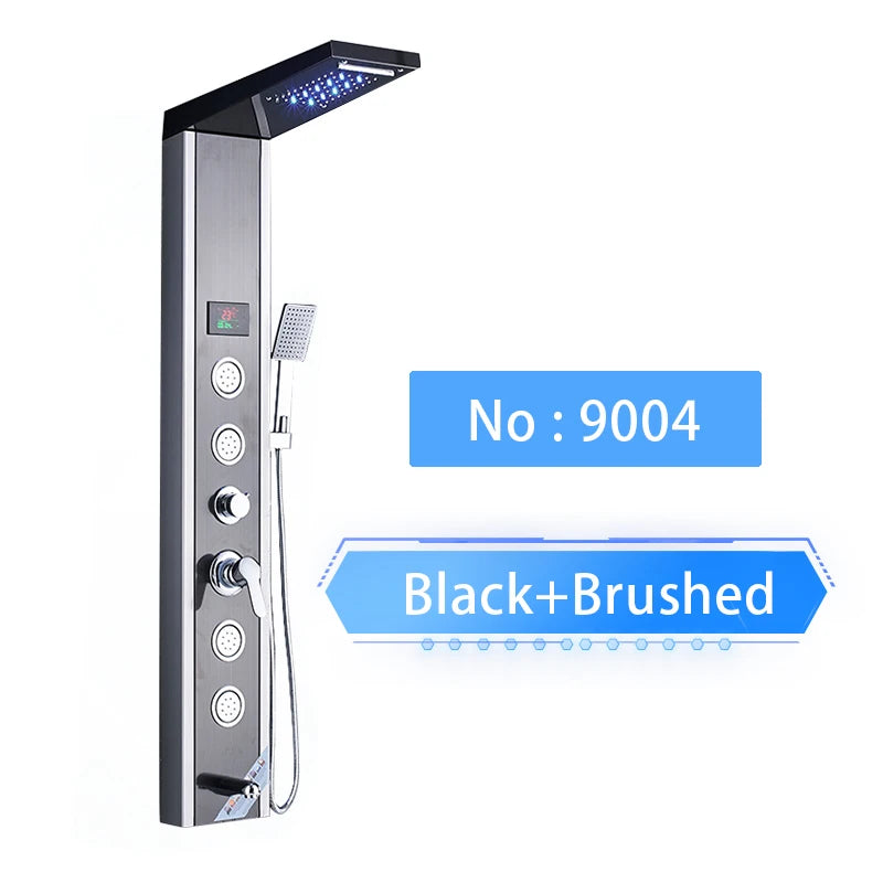 Shinesia Luxury Led Shower Panel Spa Massage Jet System