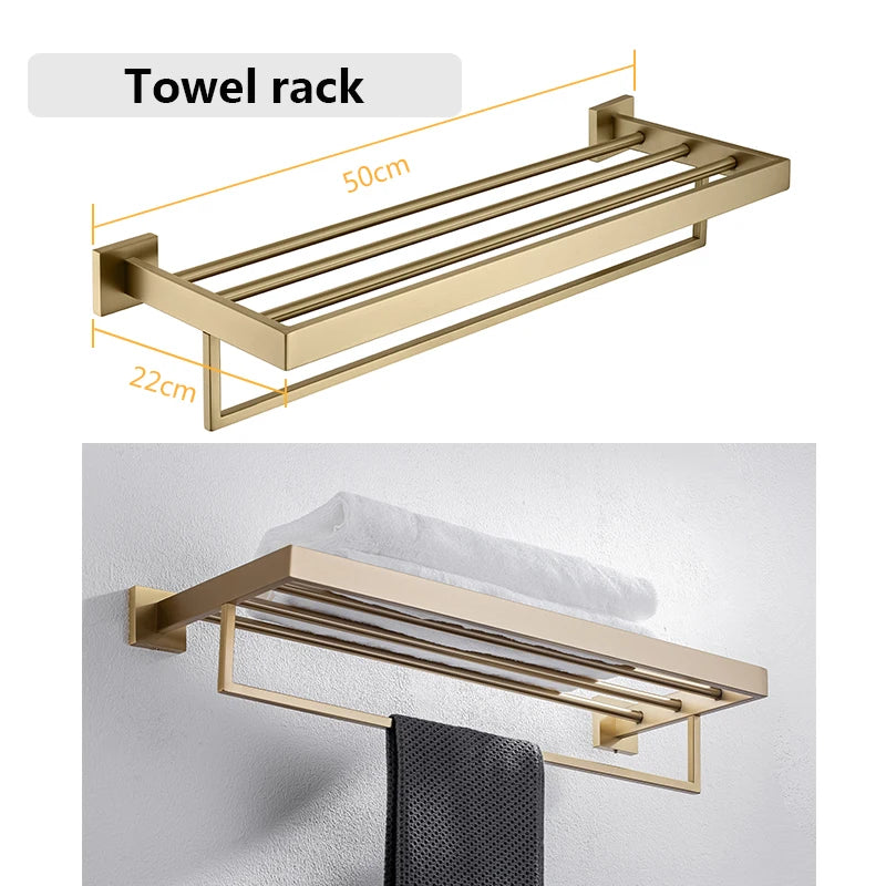 DQOK Brushed Stainless Steel Bath Hardware Set With Accessories Included