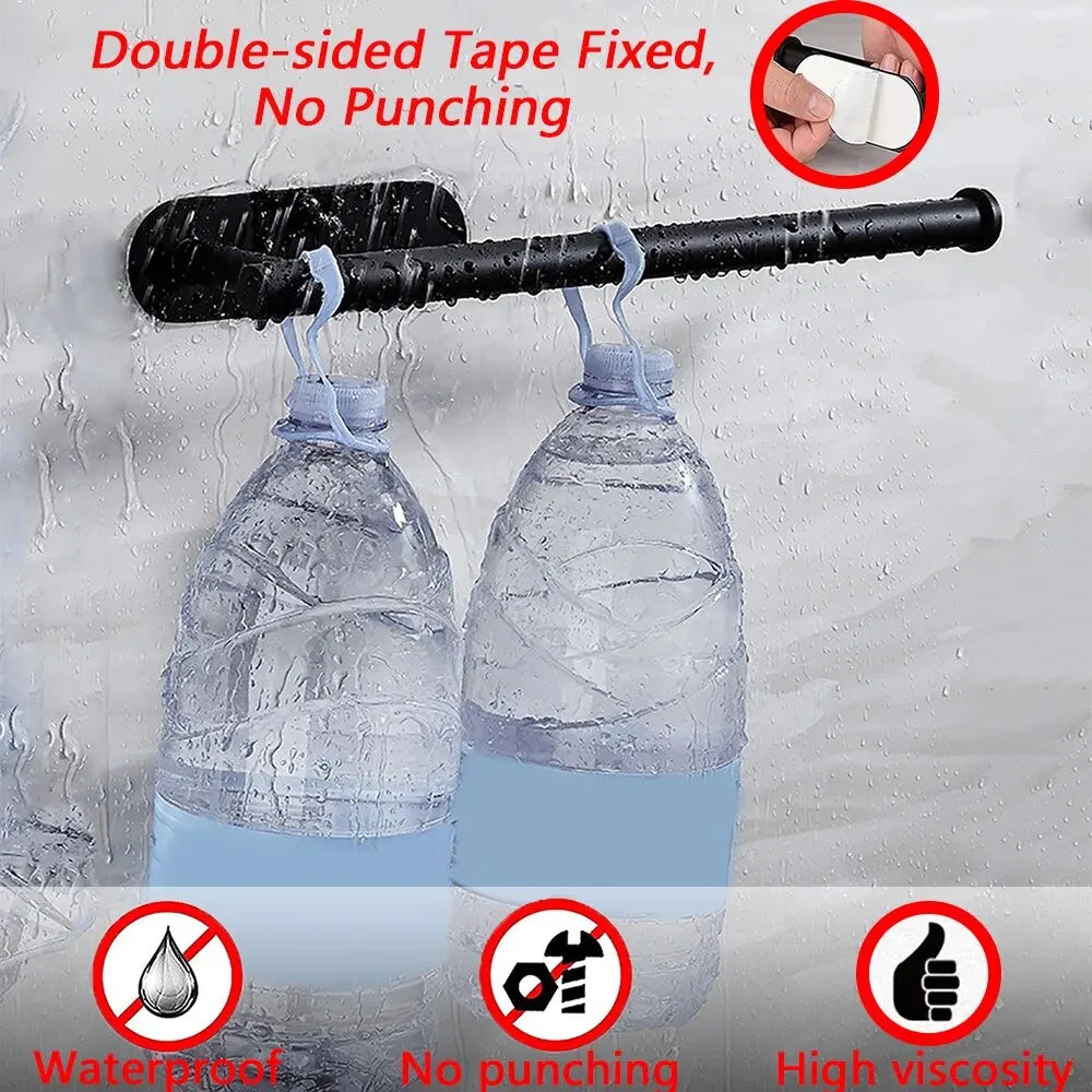 Stainless Steel Adhesive Paper Towel Holder Napkin Rack Bathroom Dispenser