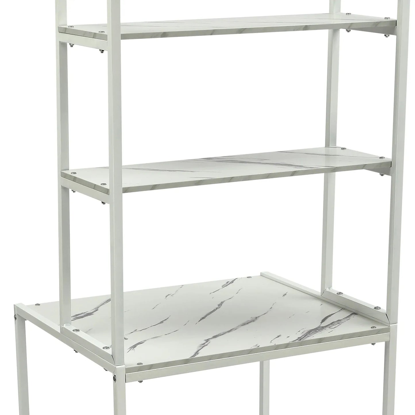 Three-Tier Over Washer And Dryer Storage Shelf For Hanging Towels