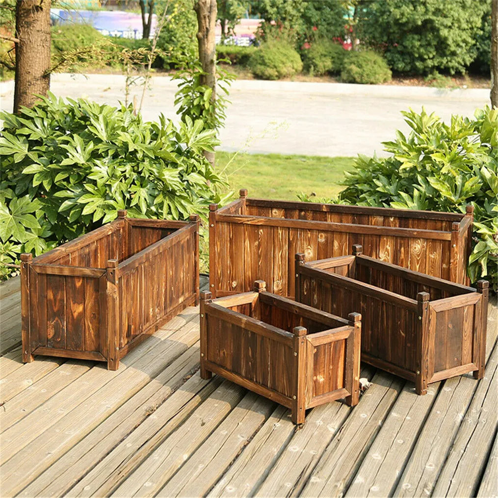 Wooden Raised Planter Bed for Indoor Outdoor Vegetables