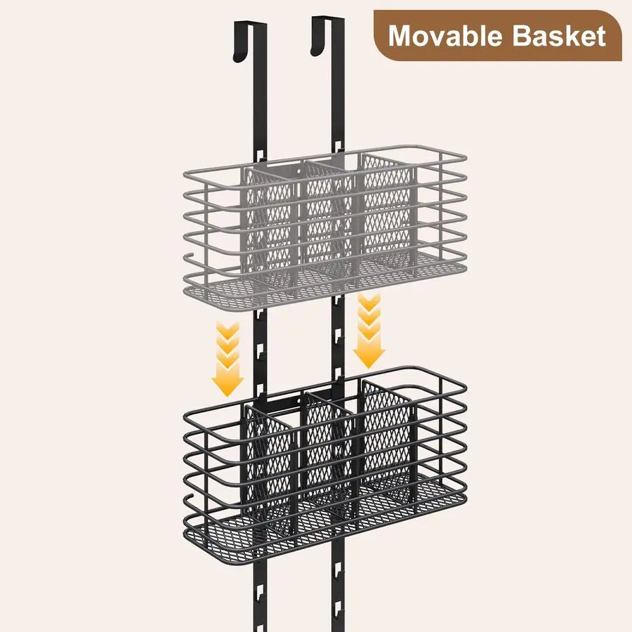 Over The Door Shower Organizer and Hair Tool Holder