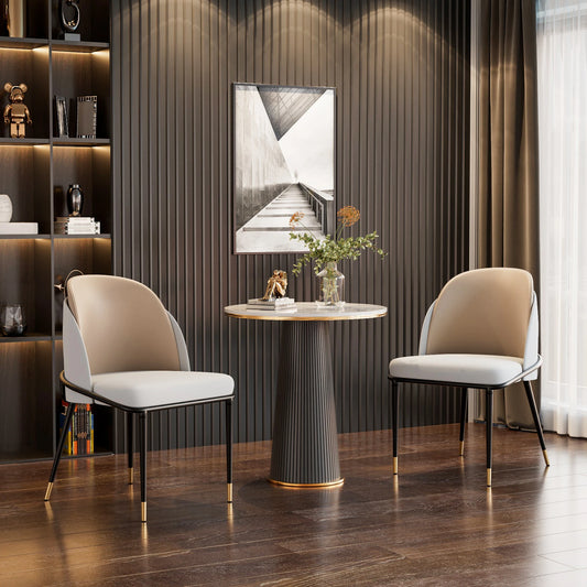 Modern Faux Leather Dining Chairs Set of 2