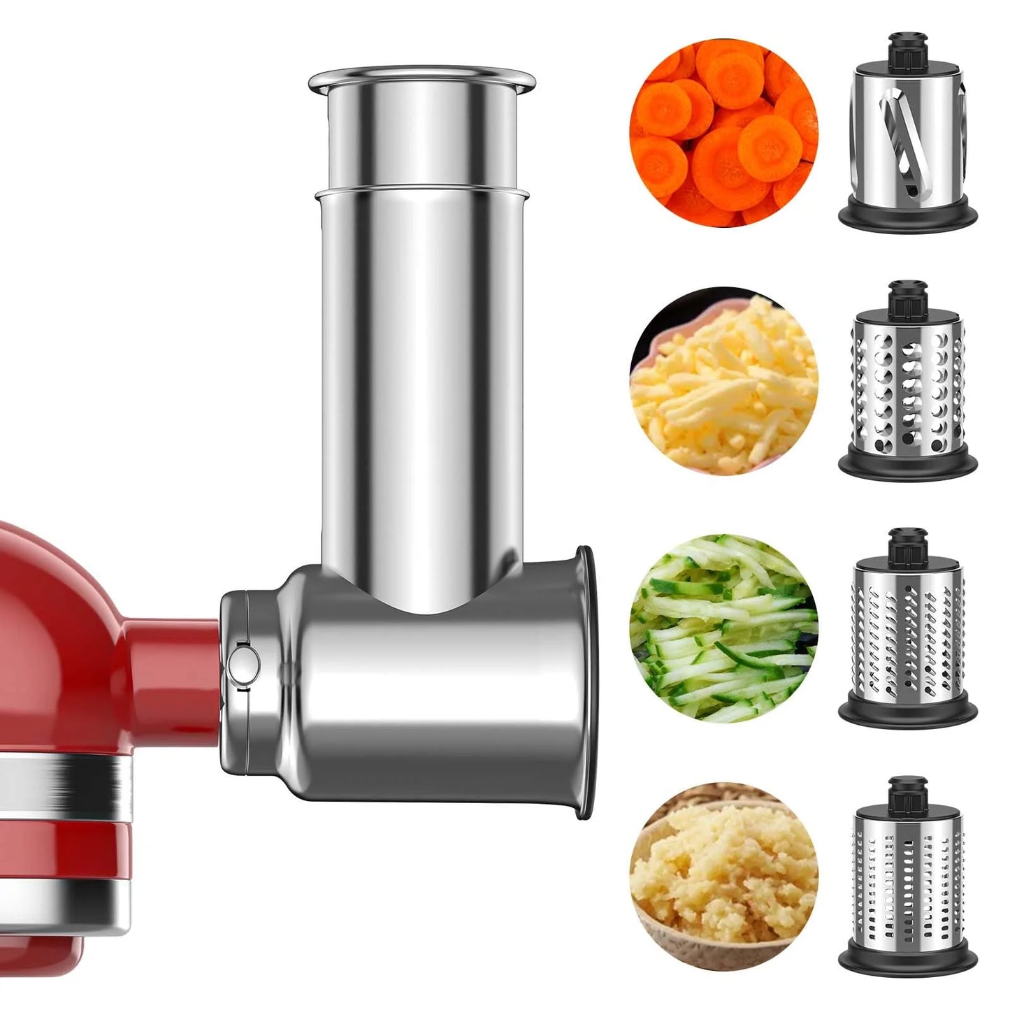 GVODE Stainless Steel Slicer Shredder Attachment KitchenAid Stand Mixers