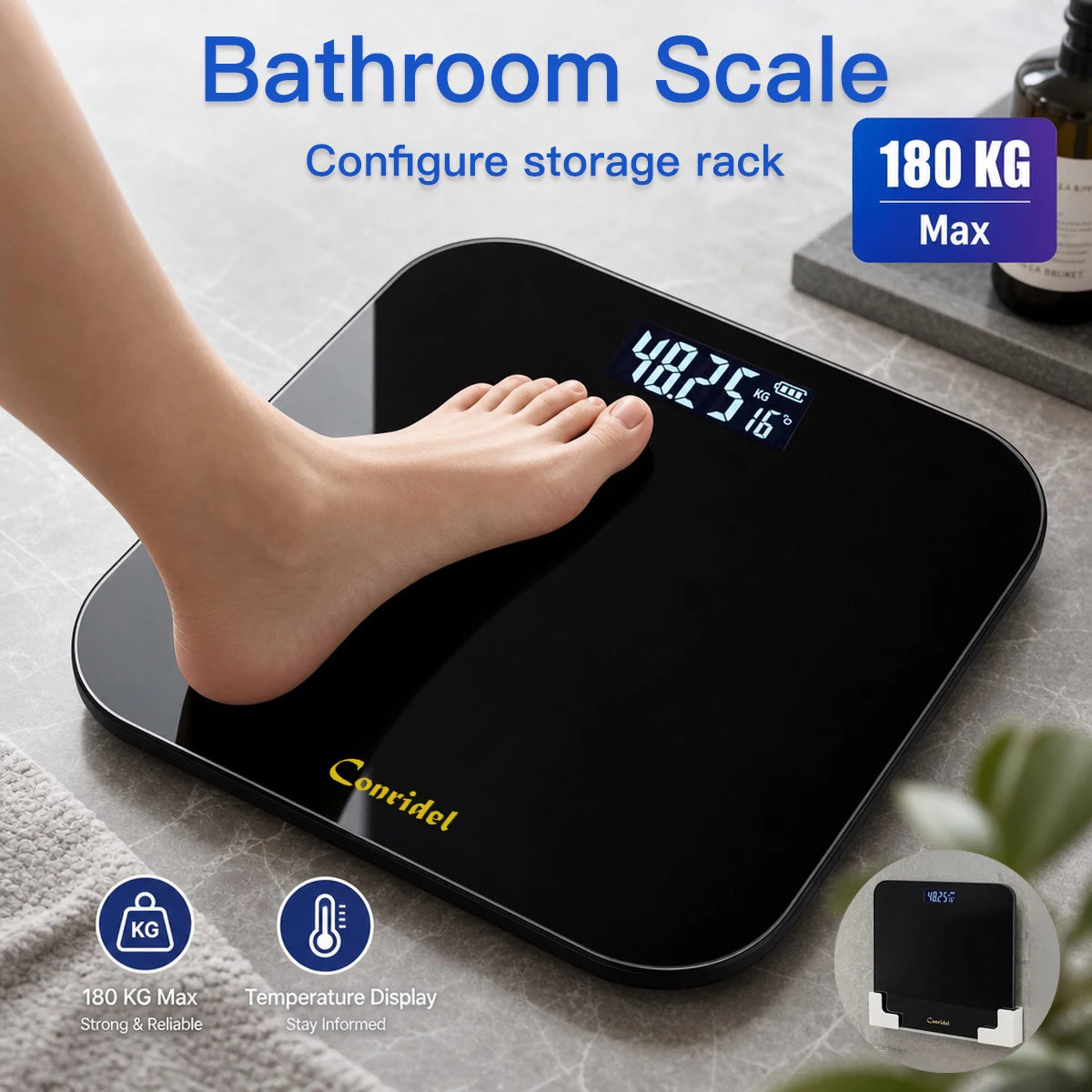 Conridel Precision Digital Scale With Numeric Display And 400lb Capacity