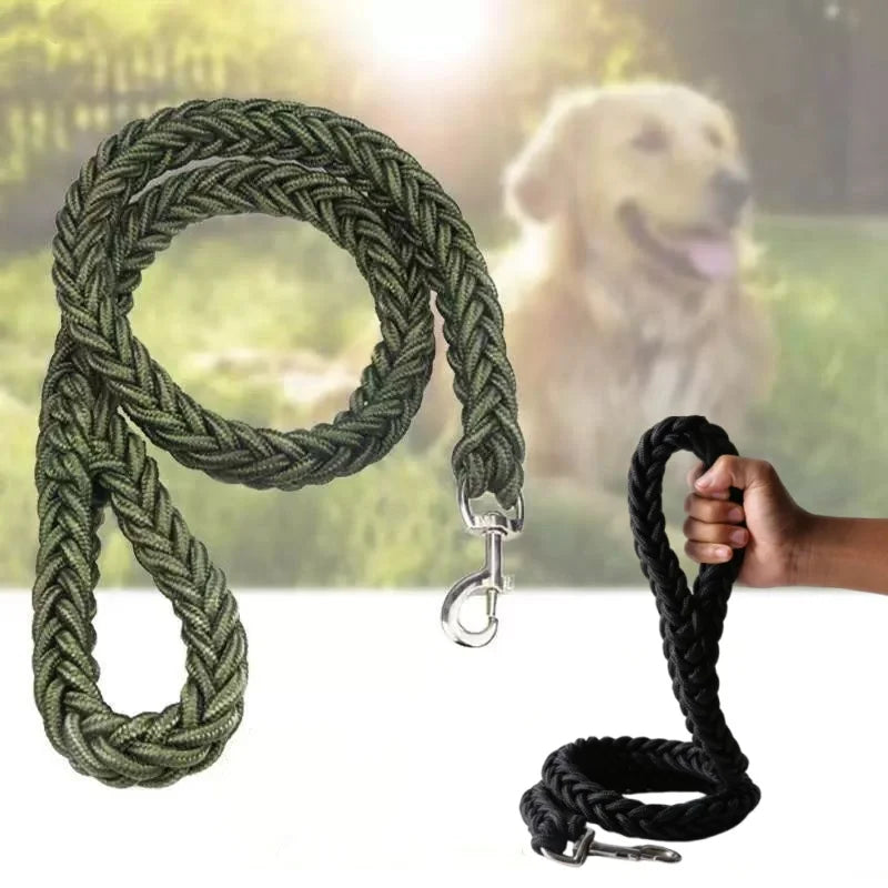 Nylon Braided Dog Leash Traction Rope For Large Breeds