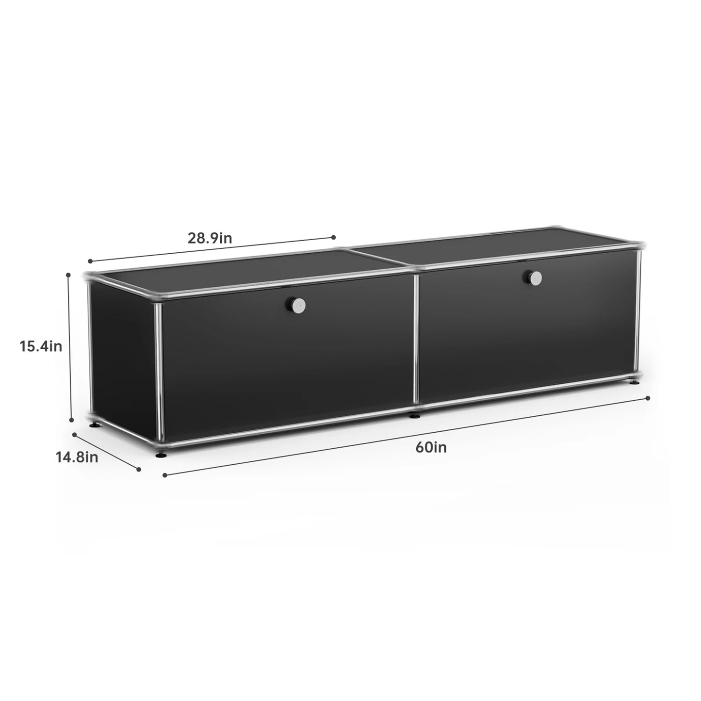 Stainless Steel Storage Cabinet Organizer and TV Stand for Living Room