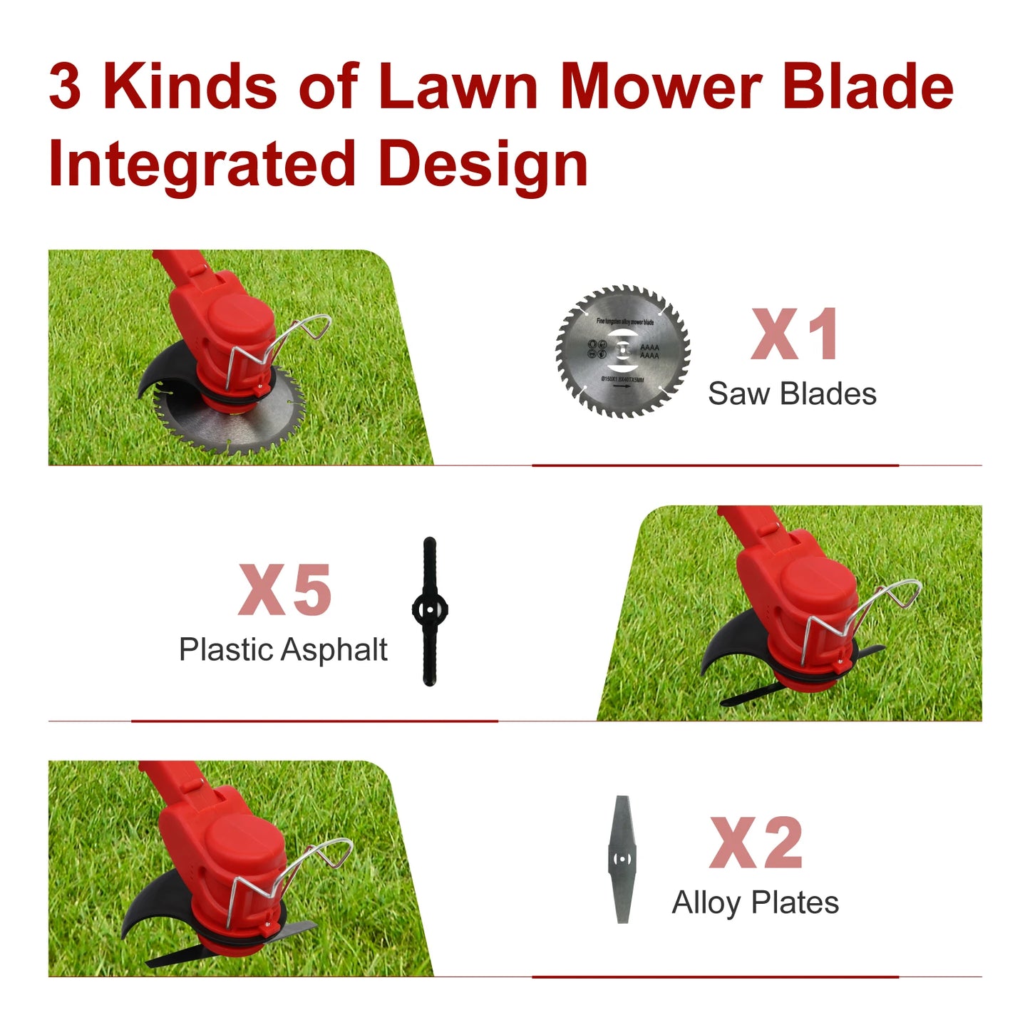 Cordless Weed Trimmer Edger 21V Lithium Battery Included With Charger