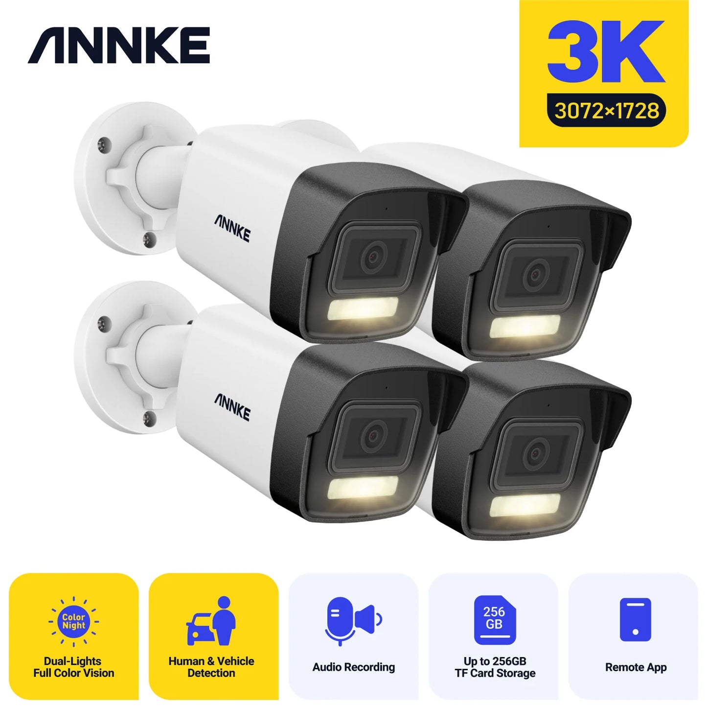 ANNKE 4K Smart Dual Light Network Camera Built In Microphone