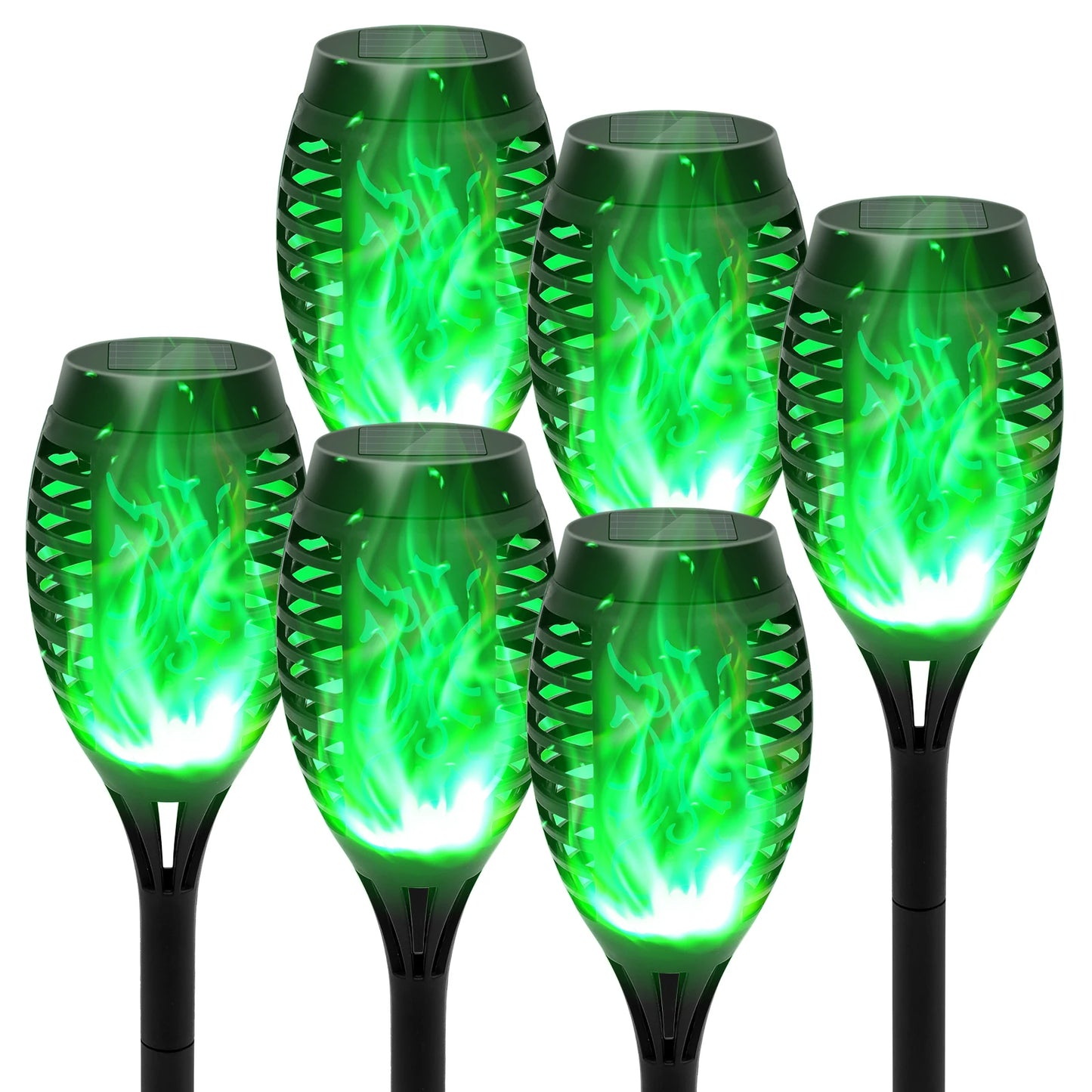 Green Solar Flame Light Outdoor Torch Lamp For Garden Decor