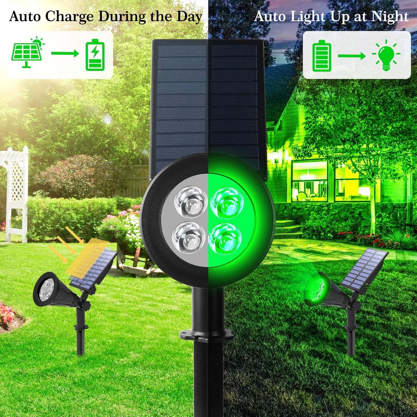T-SUNRISE LED Solar Lights Outdoor Spotlight IP65 Garden