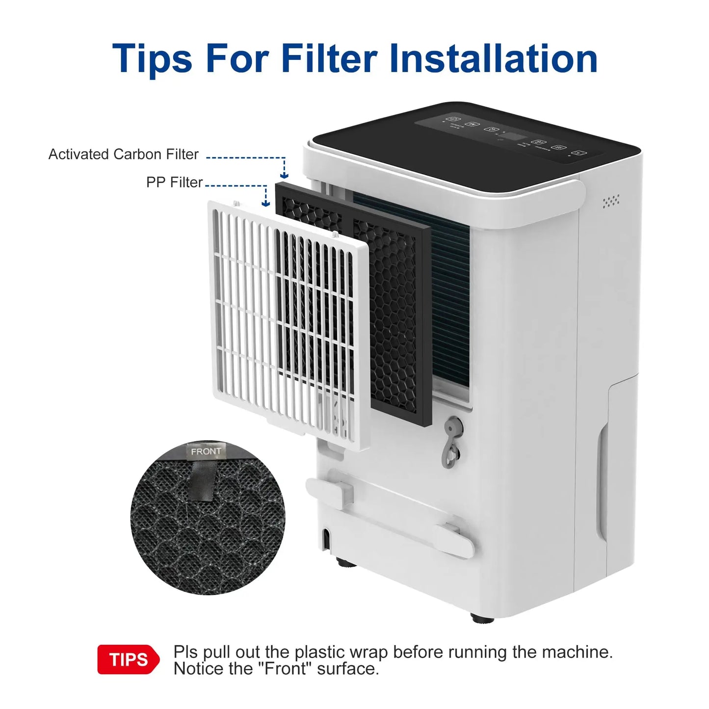 Shinco Dehumidifier for Home and Basement with Drain Hose