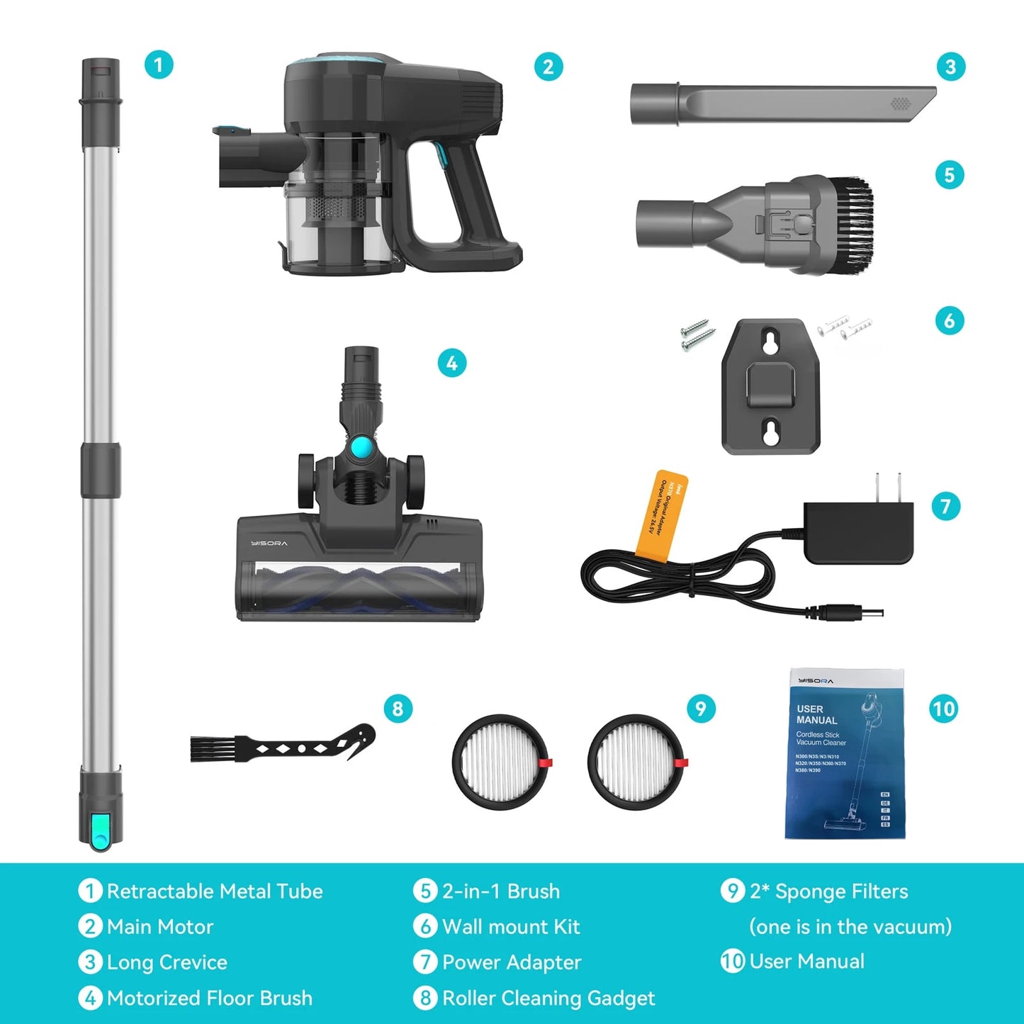 INSE N300 Cordless Upright Vacuum Cleaner For Carpet And Hard Floor