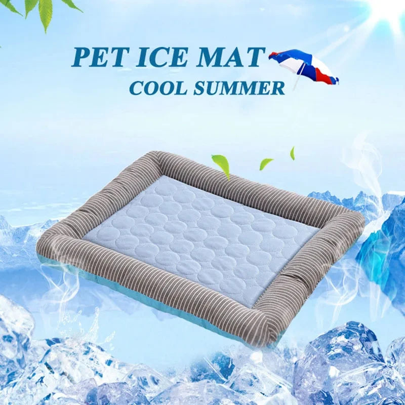 Cooling Pad Bed for Dogs and Cats Breathable Ice Silk Mat
