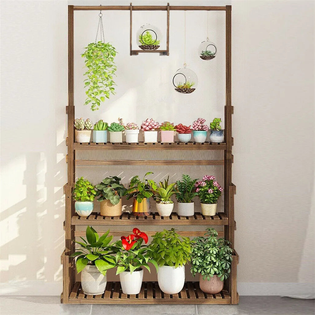 Heavy Duty Hanging Plant Stand With 3 Tiers Indoor Outdoor
