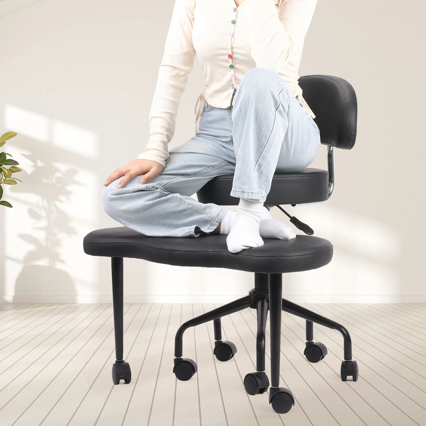 Cross Desk Chair With Lumbar Support And Height Adjustment