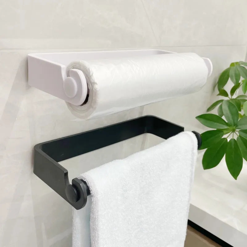 Adhesive Kitchen Paper Towel Holder And Napkin Rack