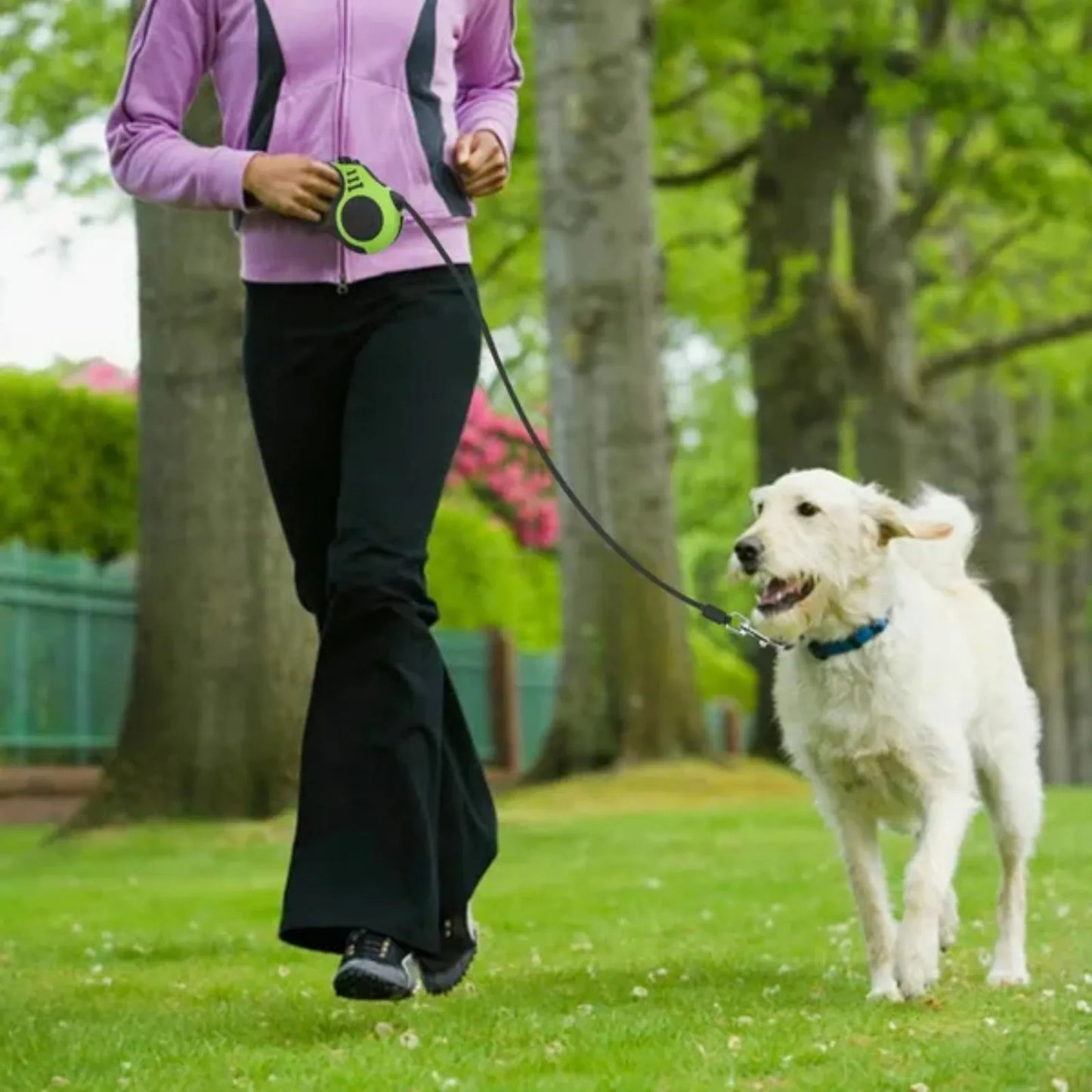 Automatic Retractable Dog Leash For Pets Easy One Hand Operation