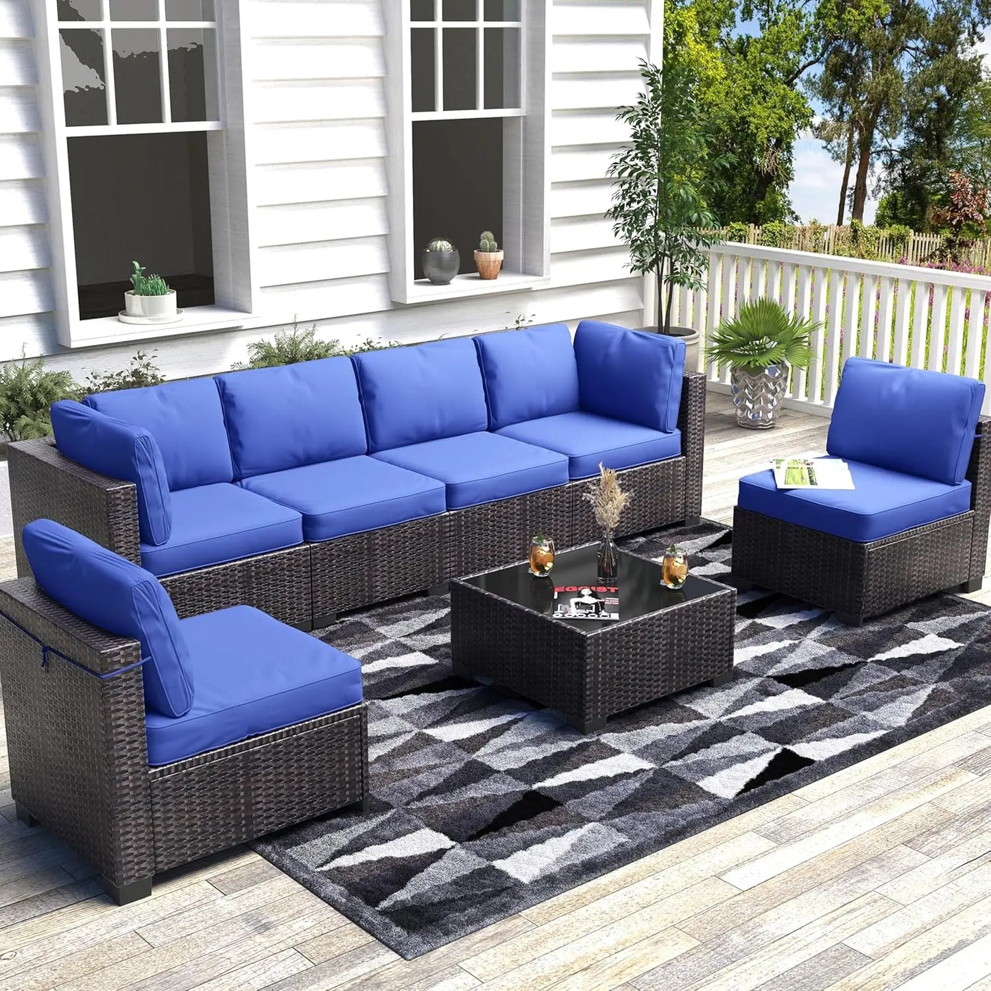 HobbyLane Modular Outdoor Furniture Set For Garden Balcony