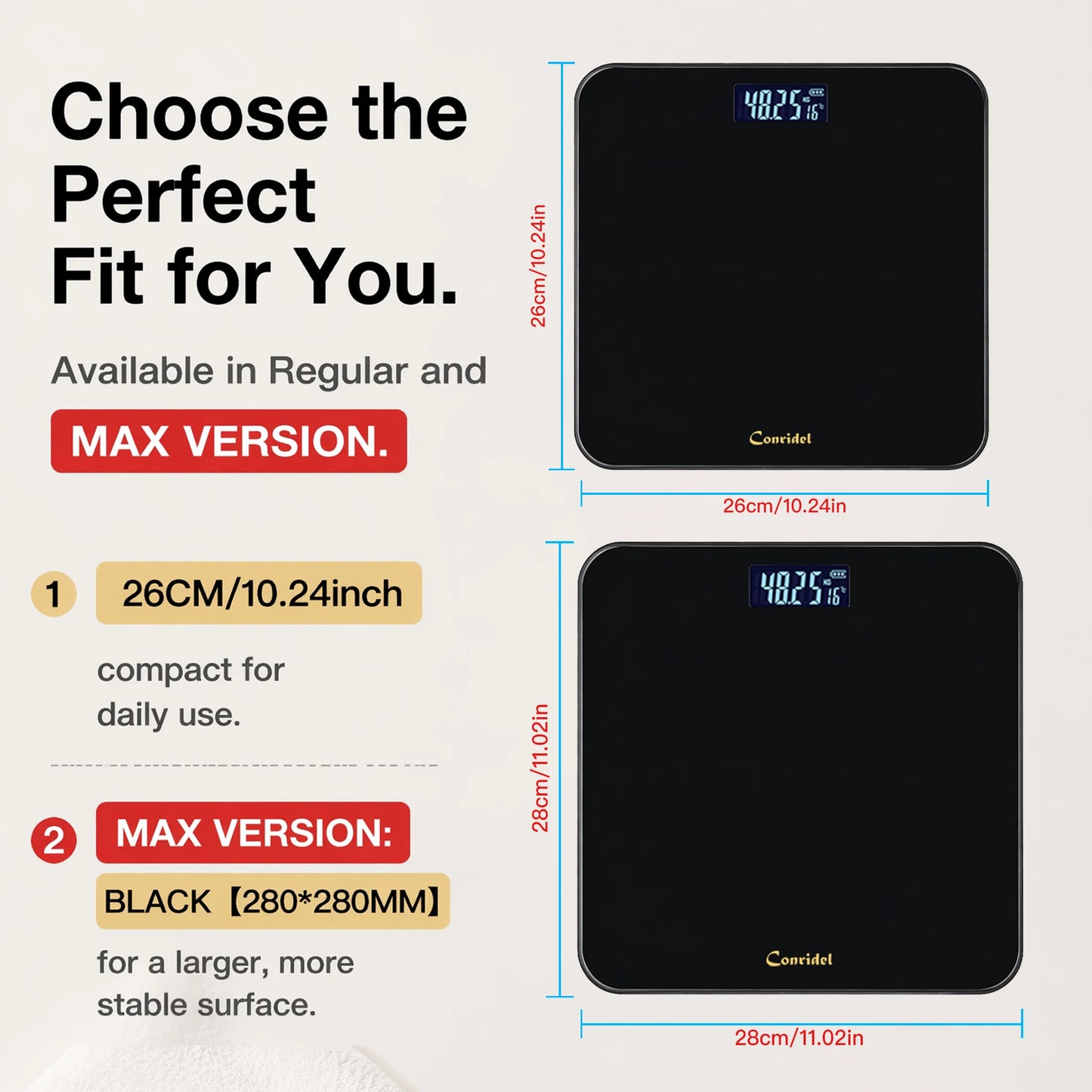 Conridel Precision Digital Scale With Numeric Display And 400lb Capacity