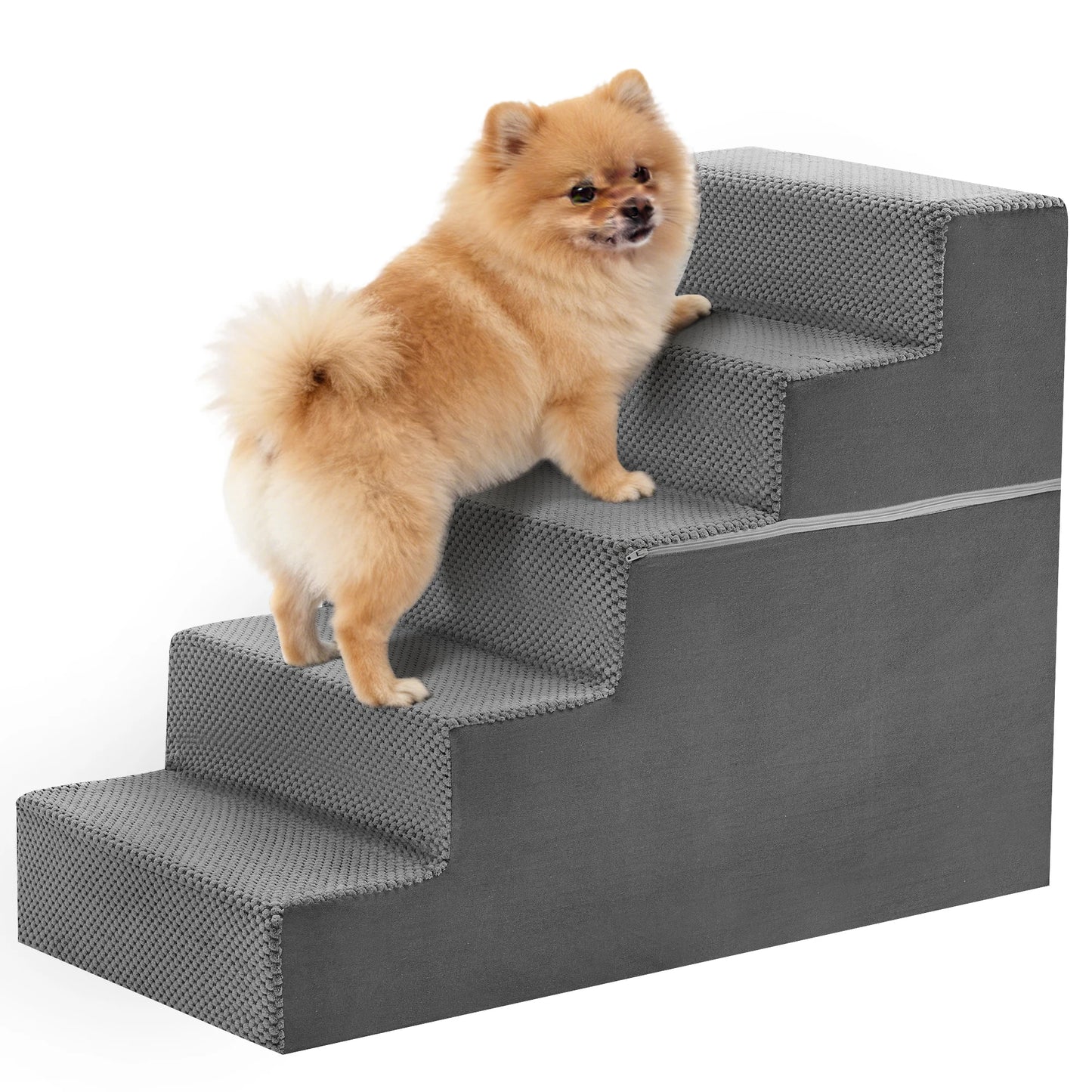 Right Angled Foam Dog Stairs 3 To 5 Steps For Small Dogs Indoor