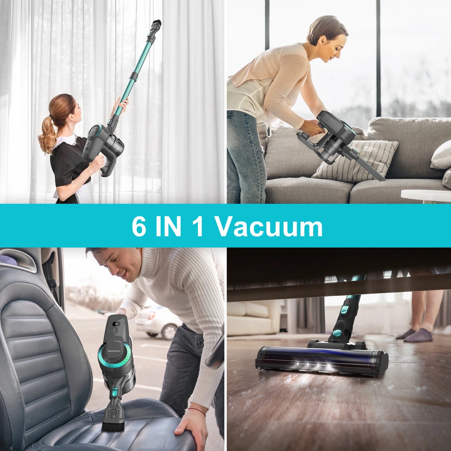 INSE N300 Cordless Upright Vacuum Cleaner For Carpet And Hard Floor