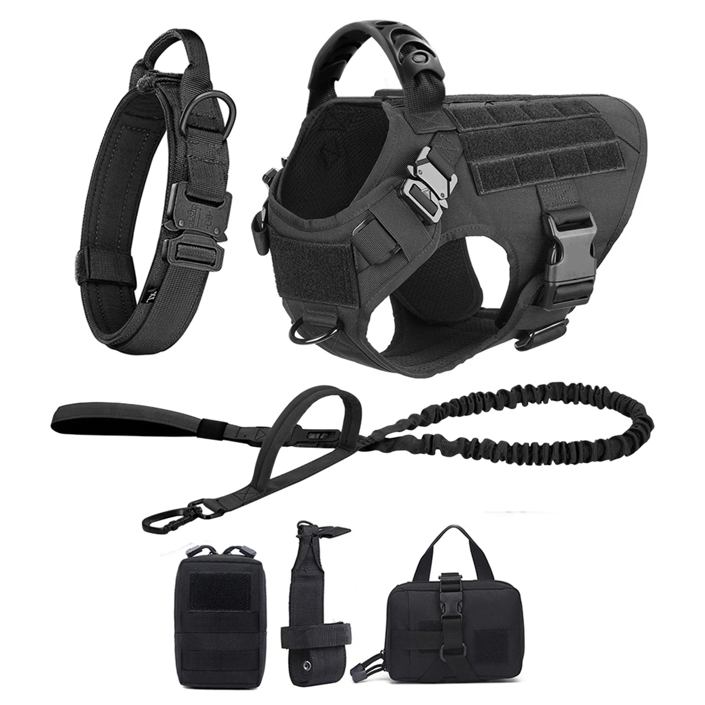 Nylon Dog Harness And Leash Set Training Vest And Collar