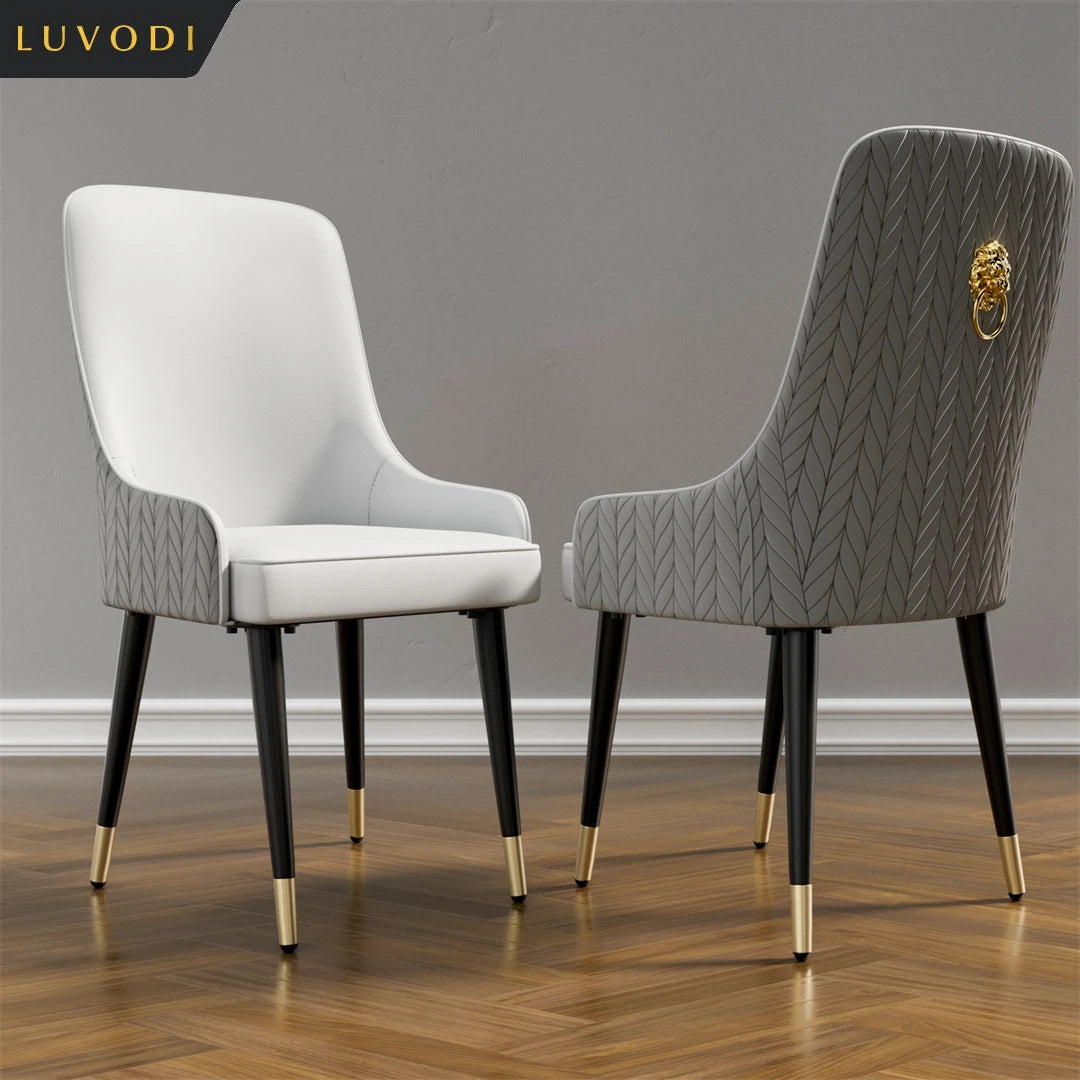 LUVODI Luxury Microfiber Leather Dining Chairs Set Of 2