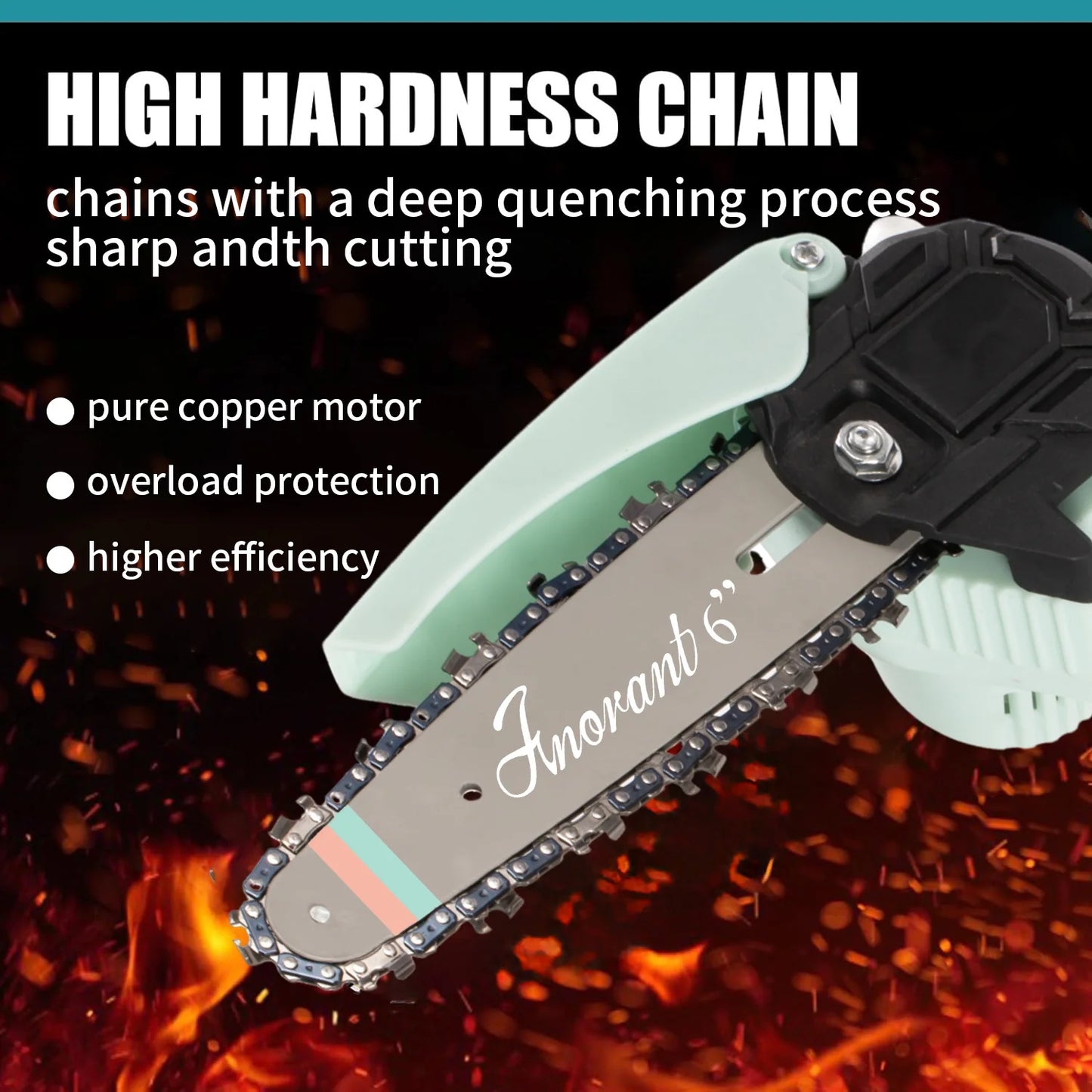 Cordless Mini Chainsaw With Dual Batteries Portable Tree Cutter
