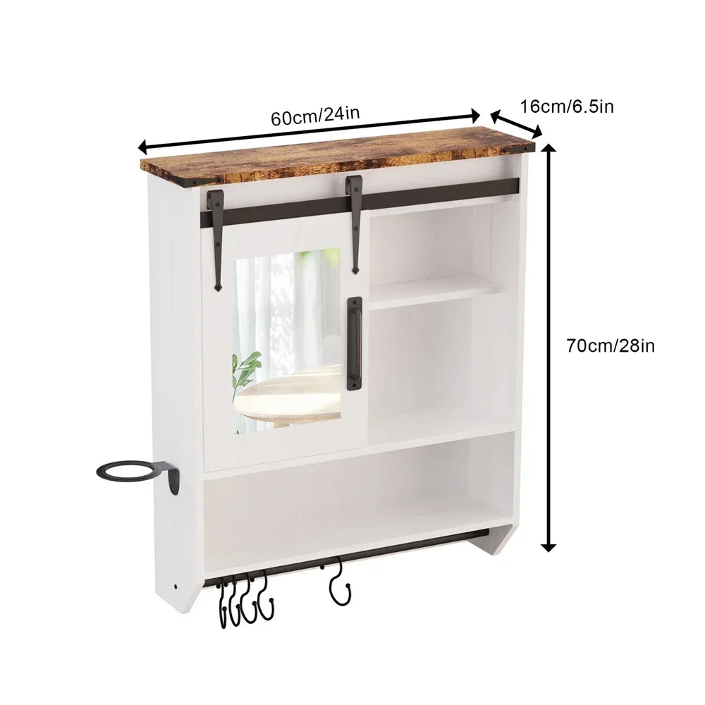 Bathroom Medicine Cabinet With Mirror Wall Mounted Vanity Cabinet