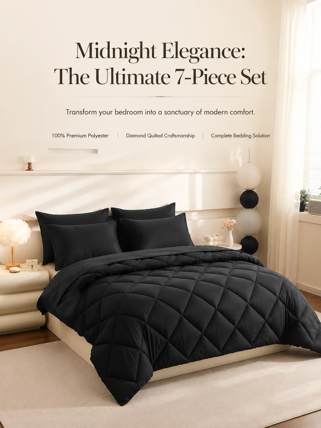 easYum Bedding Set Comforter Flat Sheet Fitted Sheet Pillowcases