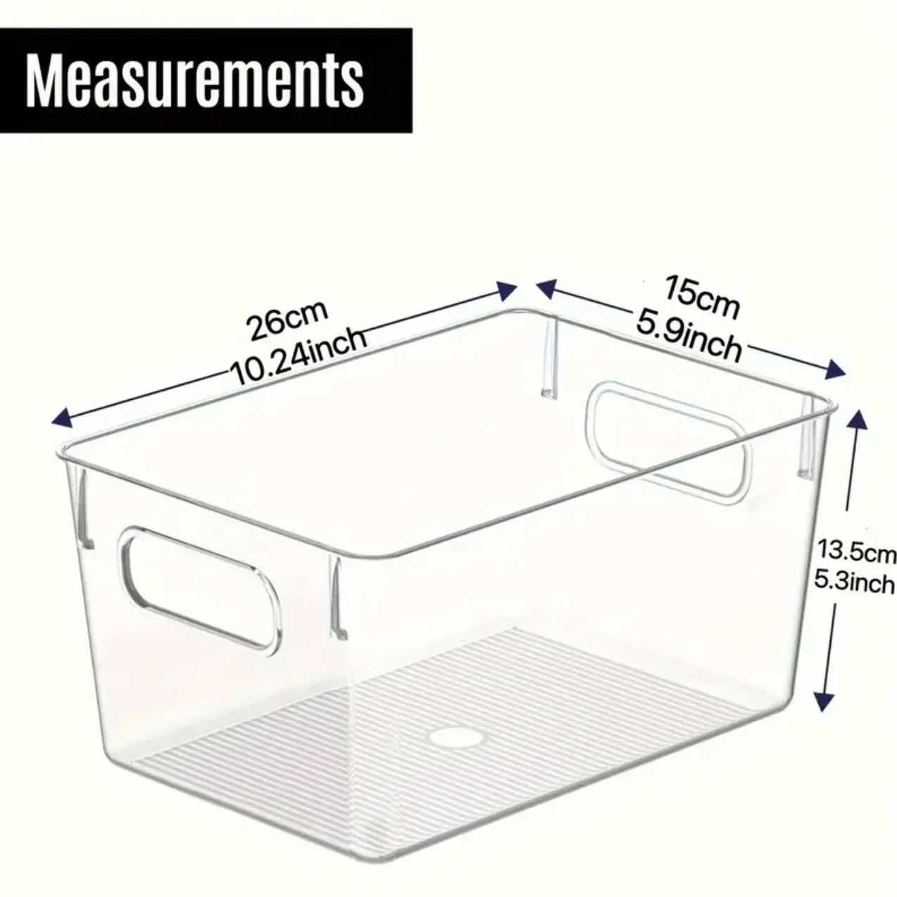 Clear Plastic Storage Bins for Pantry and Kitchen Organization