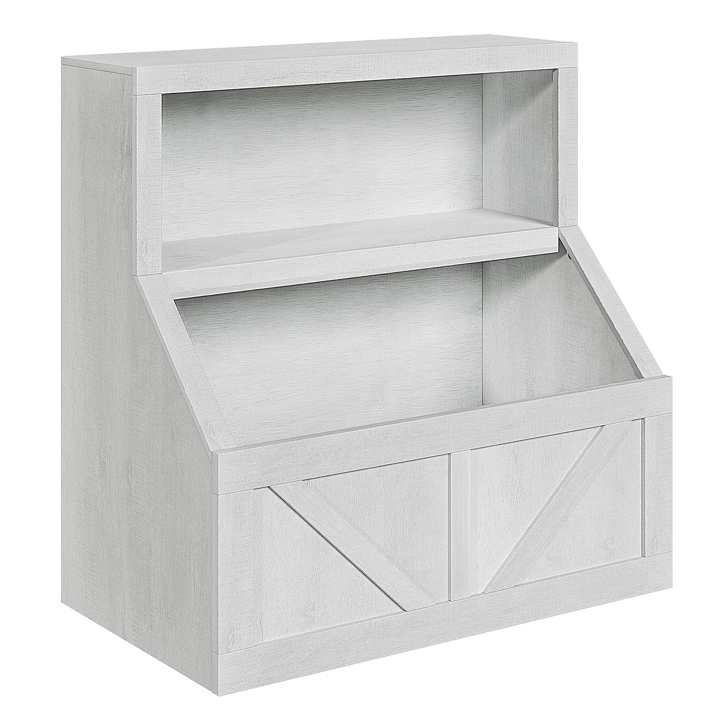 Wooden Kids Bookshelf With Cubby Toy Storage Organizer