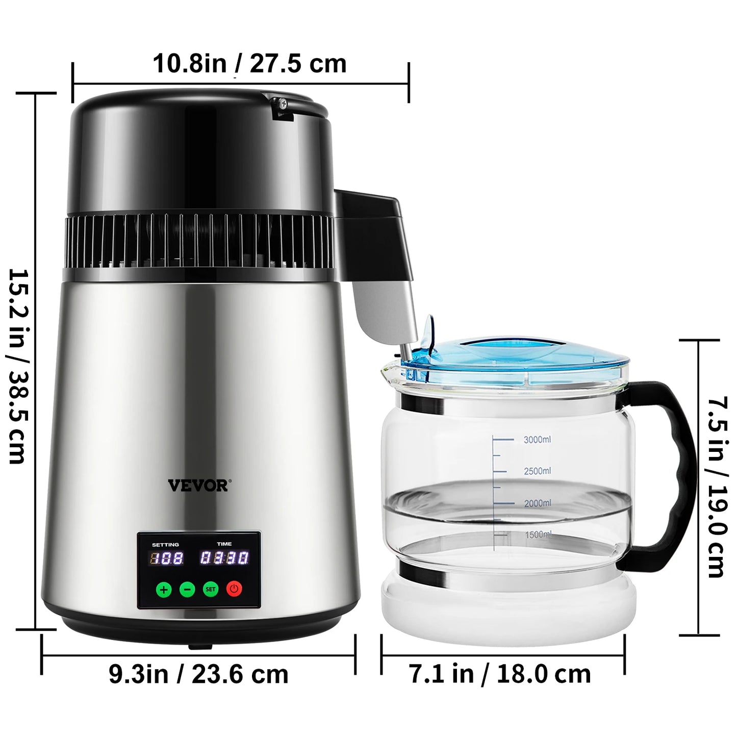SucceBuy Water Distiller Purifier With Five Stage Filtration System