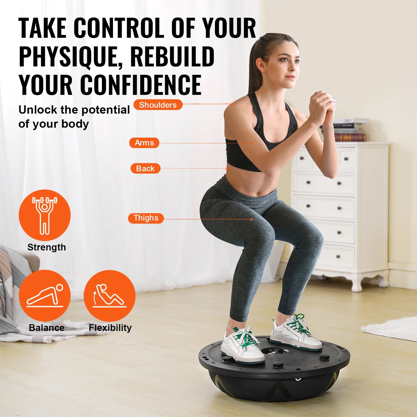 Exercise Ball Trainer 660 Lbs Capacity Balance Ball Home Gym