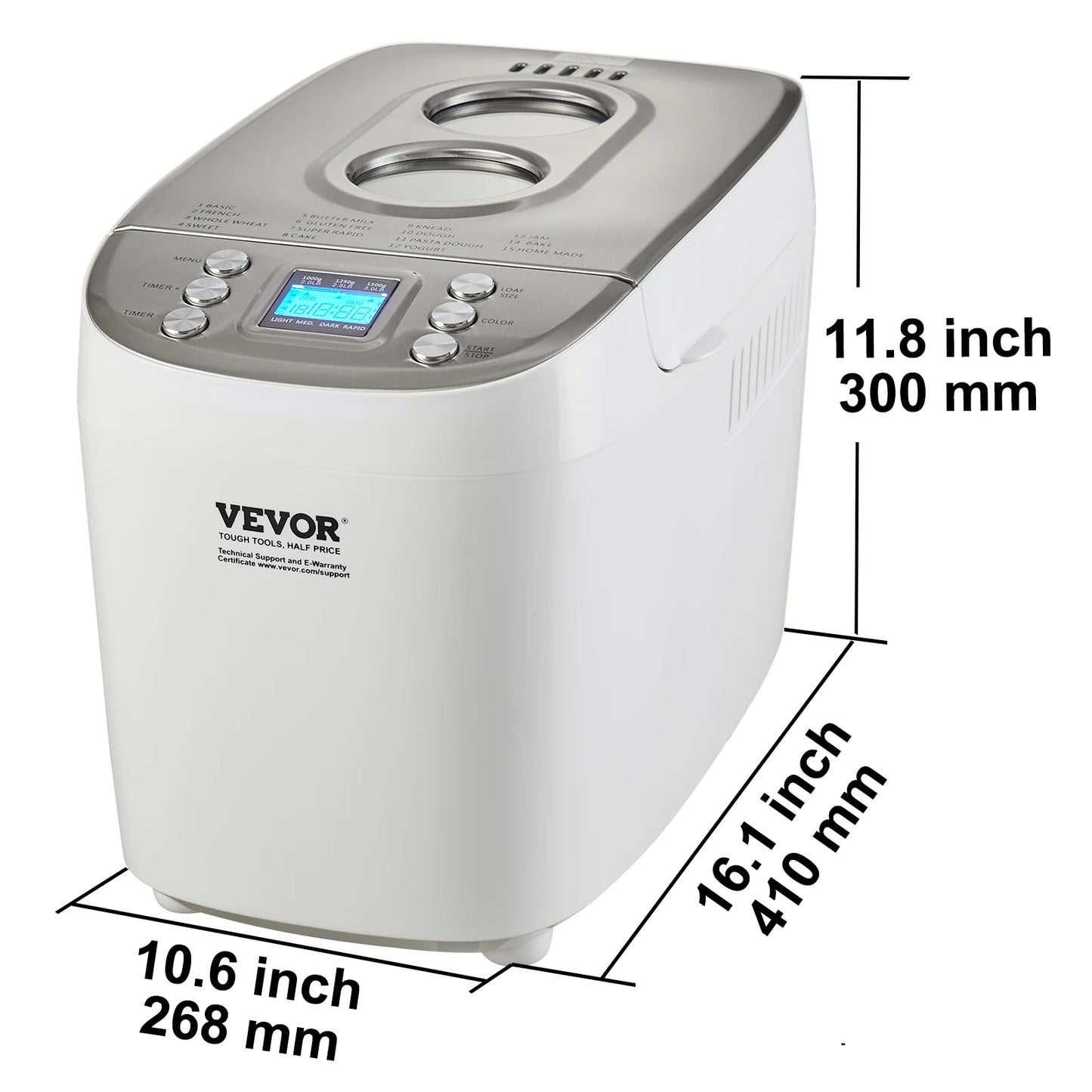 SucceBuy Bread Machine 15 In 1 With Gluten Free Setting