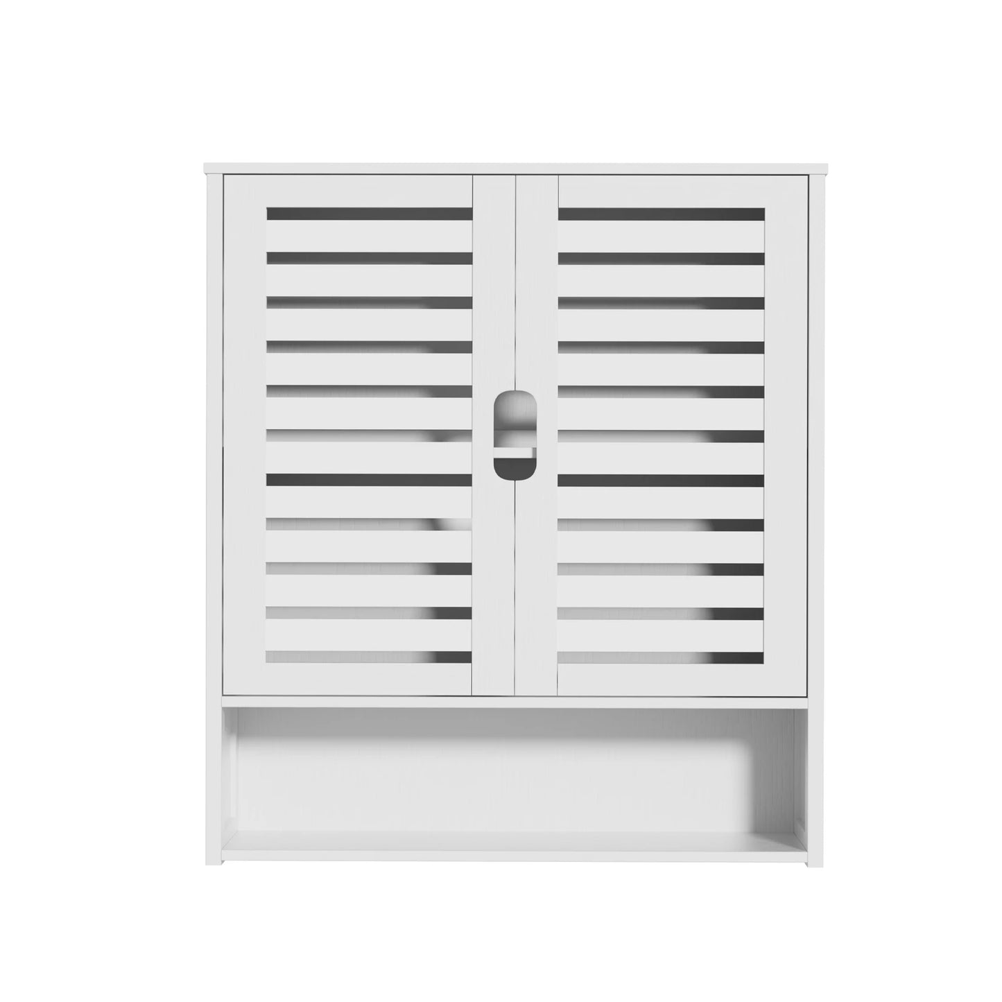 Wisfor Wall Mounted Bamboo Bathroom Cabinet Storage Organizer