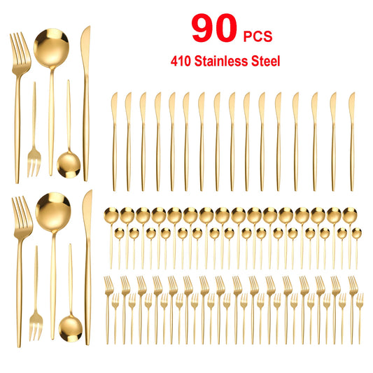 Stainless Steel Silverware Set Heavy Duty Cutlery for Weddings Buffets