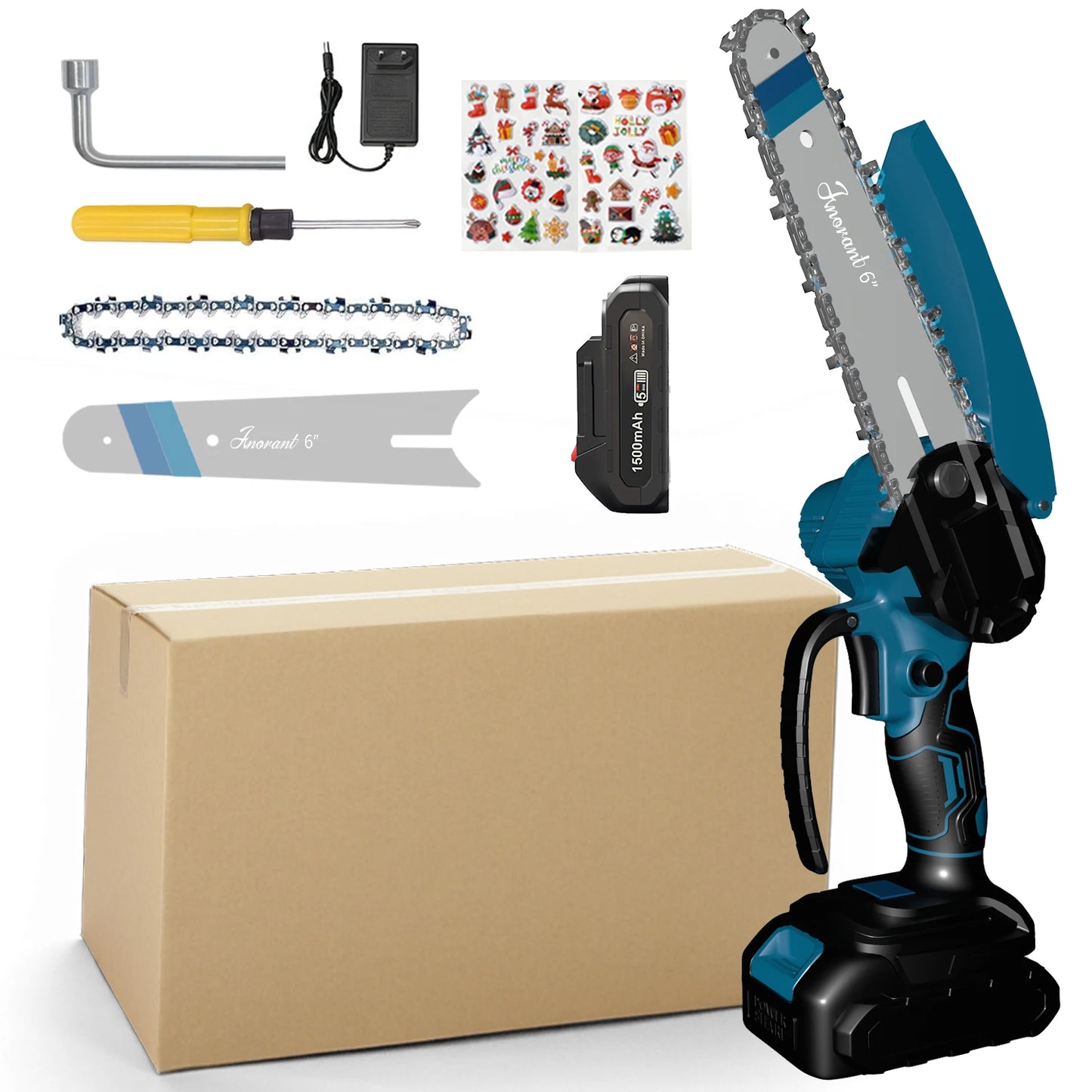 Cordless Mini Chainsaw With Dual Batteries Portable Tree Cutter