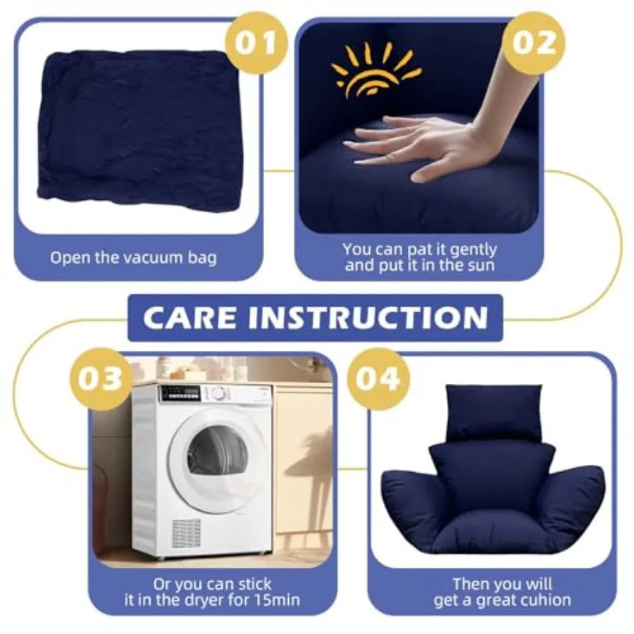 Egg Chair Cushion For Indoor And Outdoor Hanging Chairs Soft Seat Pad