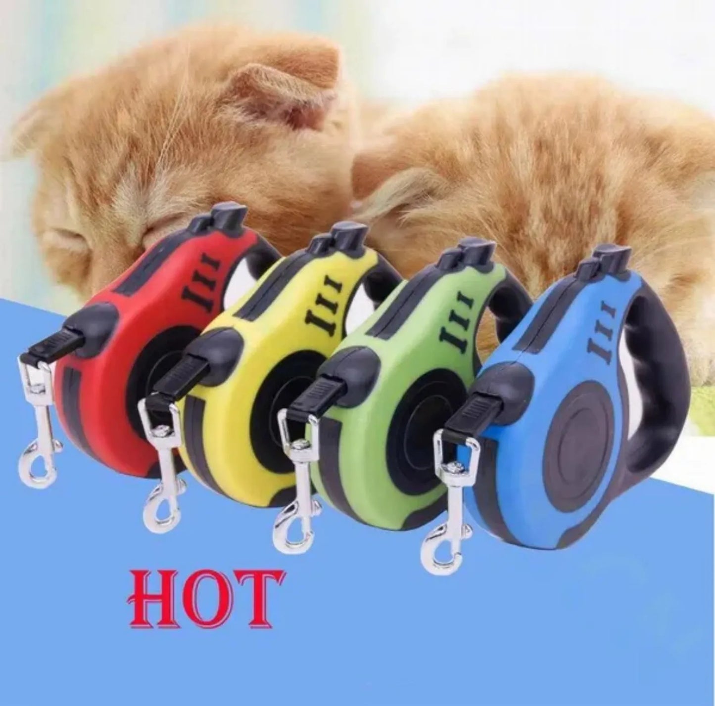 Automatic Retractable Dog Leash For Pets Easy One Hand Operation