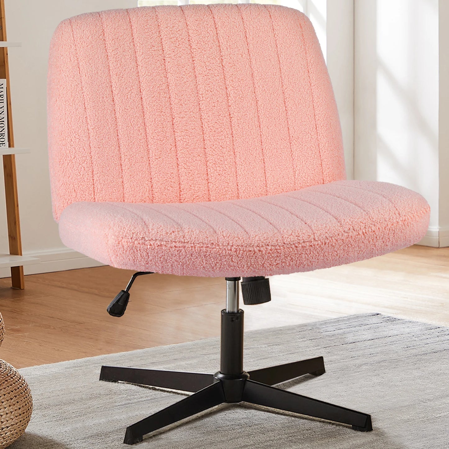 JHK Cross Legged Office Chair With Adjustable Height Swivel