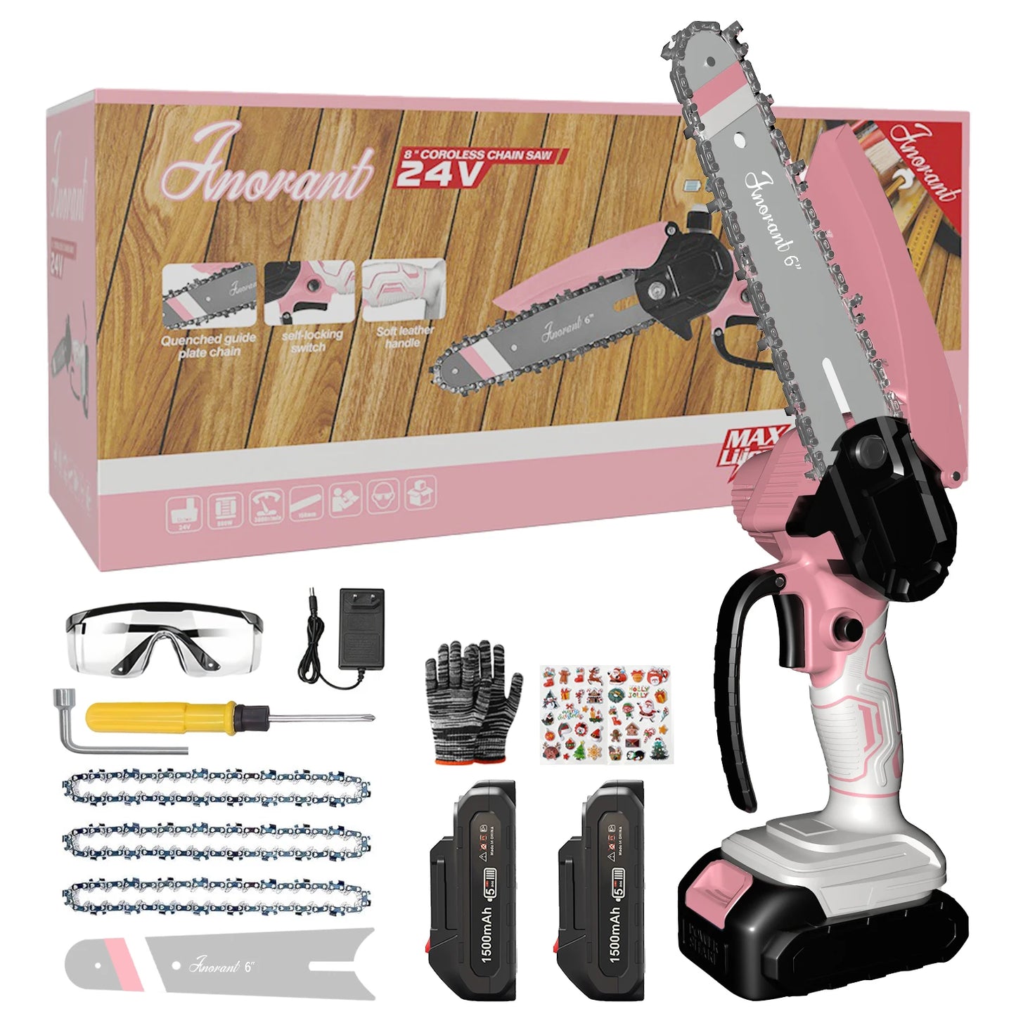Cordless Mini Chainsaw With Dual Batteries Portable Tree Cutter