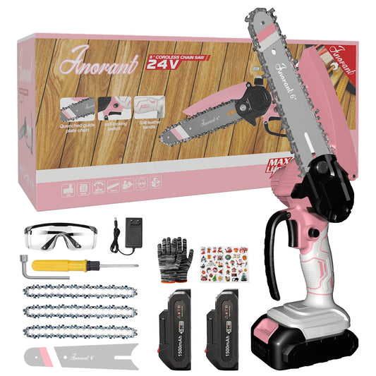 Cordless Mini Chainsaw With Dual Batteries Portable Tree Cutter