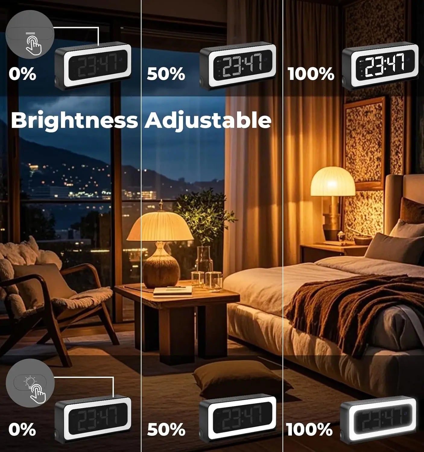 WESECUU Clock Camera 2K Nanny Cam With 5G WiFi And Two Way Talk