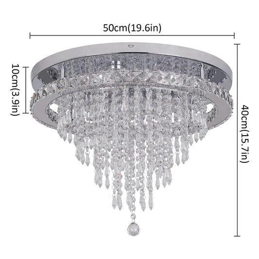 VETRULUS Crystal Ceiling Lamp With Remote Led Control