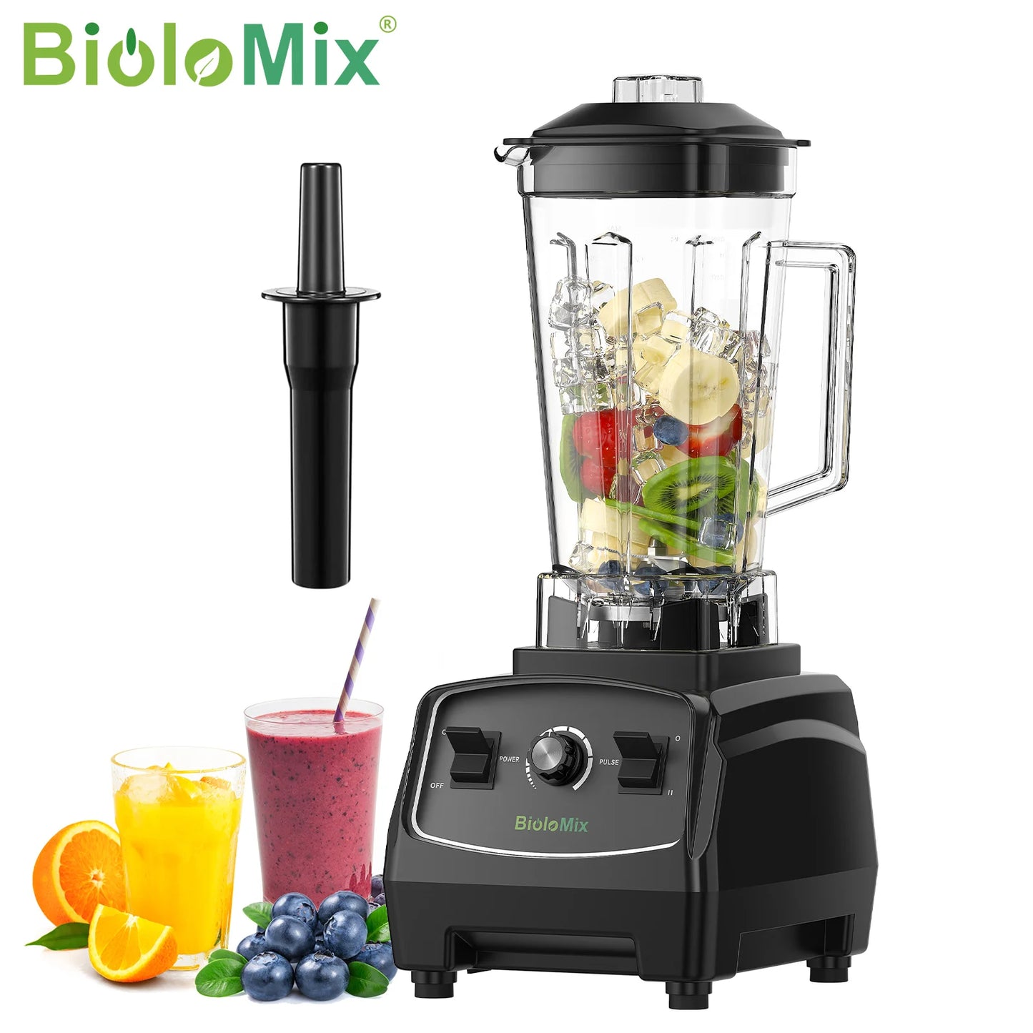 Biolomix Heavy Duty Blender Processor 3HP 2200W For Commercial Use