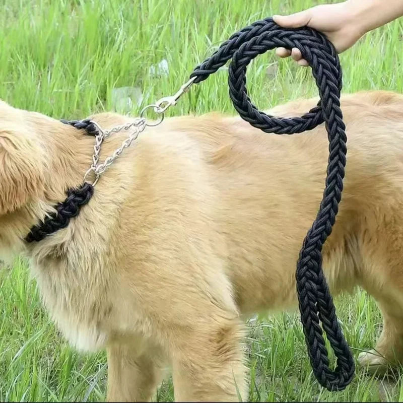 Nylon Braided Dog Leash Traction Rope For Large Breeds