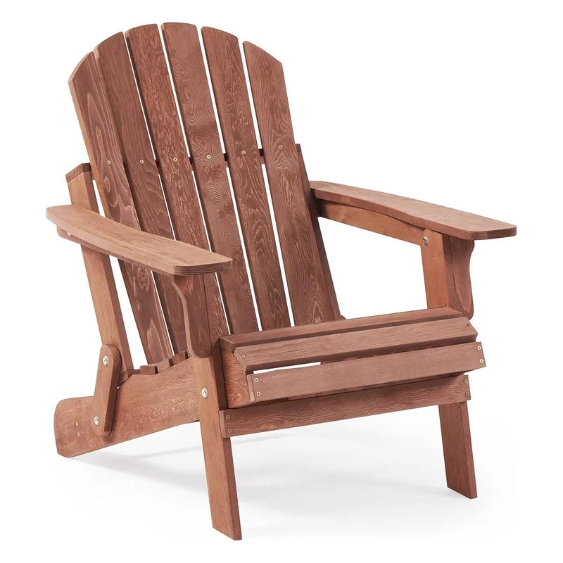 Oversize Folding Adirondack Chair For Outdoor Patio Garden