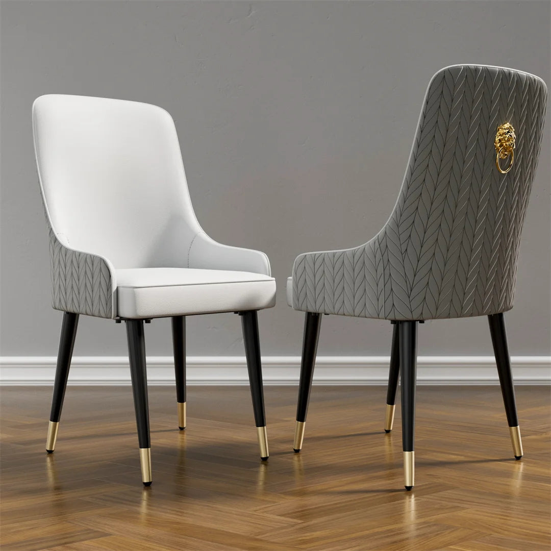 LUVODI Luxury Microfiber Leather Dining Chairs Set Of 2